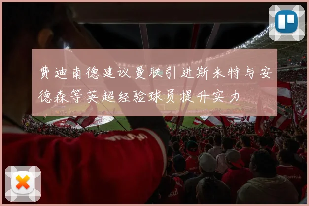 费迪南德建议曼联引进斯米特与安德森等英超经验球员提升实力